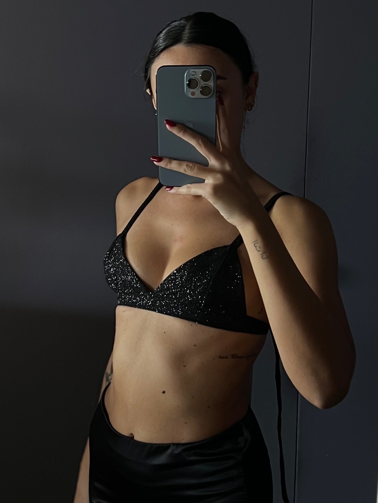 BRALETTE SHINE NERO