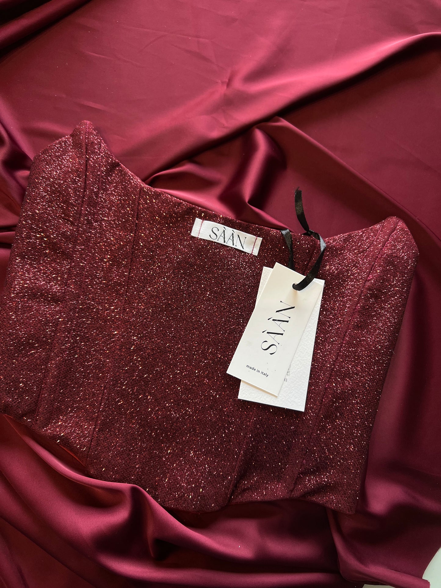 CORSETTO GINEVRA SHINE BORDEAUX