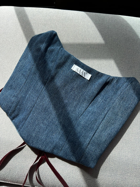CORSETTO GINEVRA IN DENIM