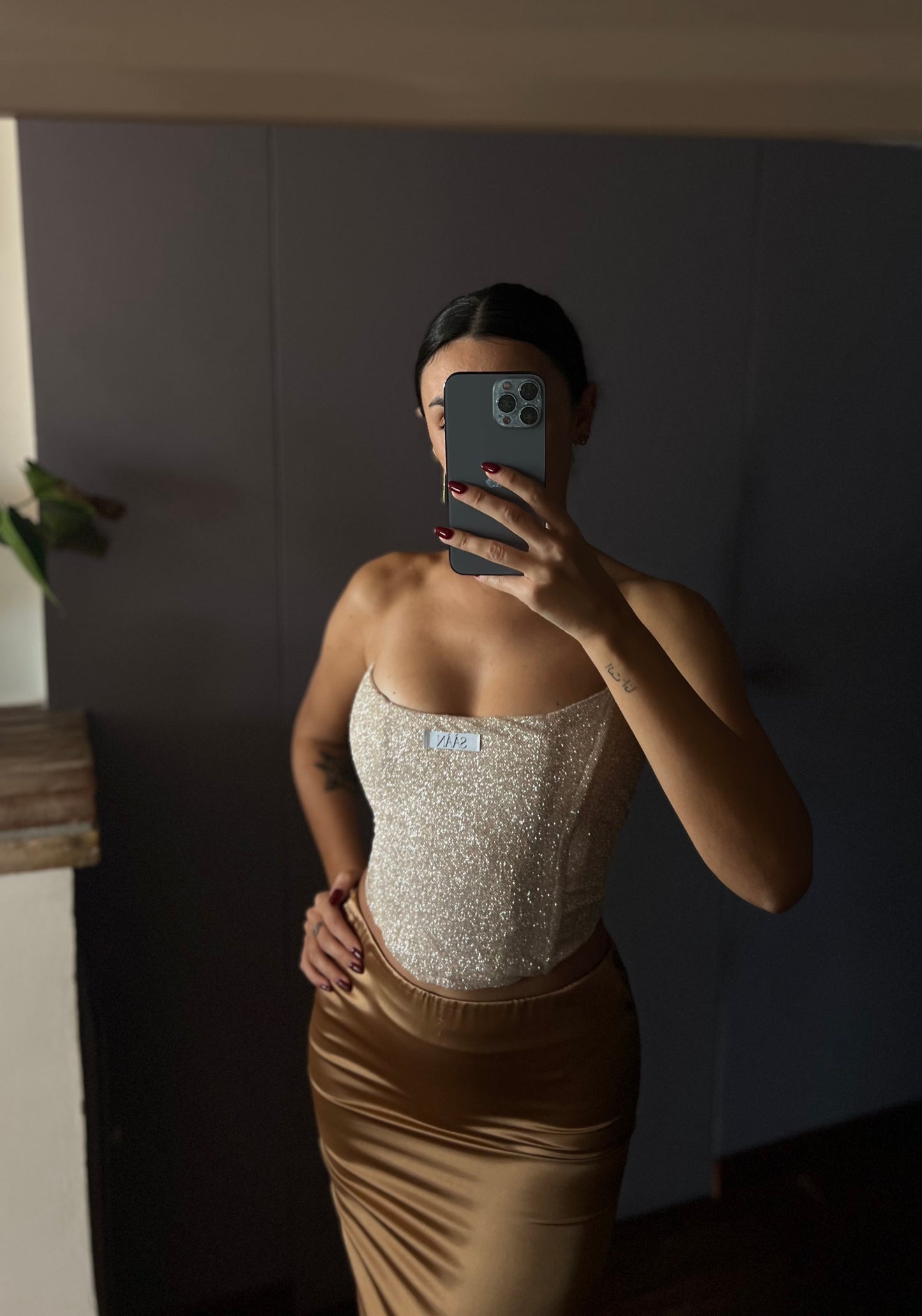 CORSETTO GINEVRA SHINE ORO
